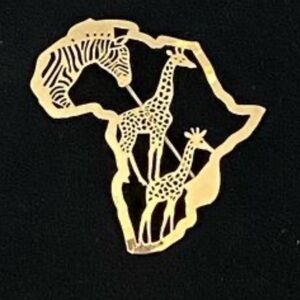 GIRAFFE PIN (brooch) by WILD BRYDE 14ktgp